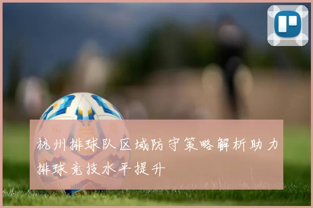 杭州排球队区域防守策略解析助力排球竞技水平提升